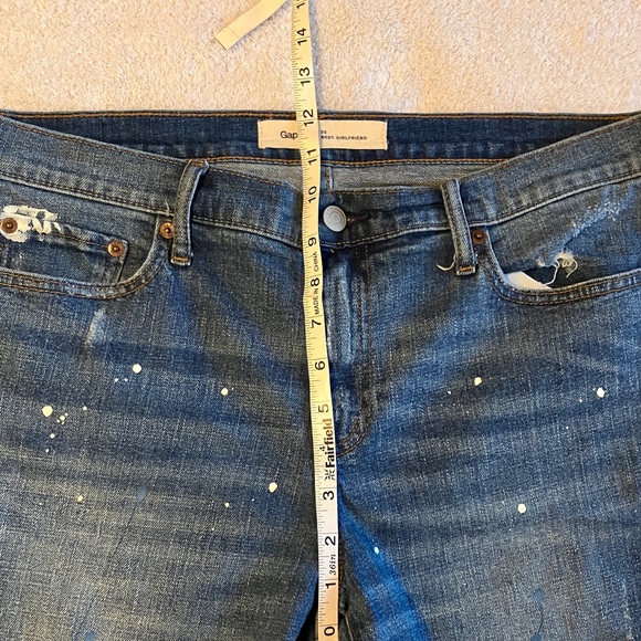 GAP Best Girlfriend distressed paint splatter jeans - Picture 6 of 8